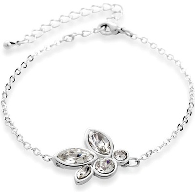 JSB květ se Swarovski Elements stříbrný krystal 9910