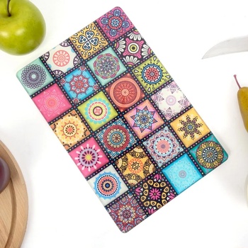 Image 1 of 30 х 20 см. красива цветна стъклена кухненска дъска