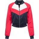 Urban Classics Ladies Short Raglan Track Jacket navy fire red white