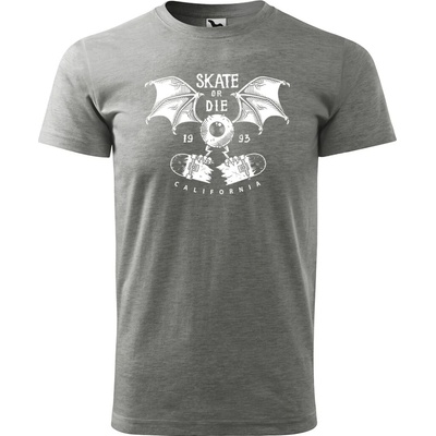 Sablio tričko s potlačou Skate or Die šedé