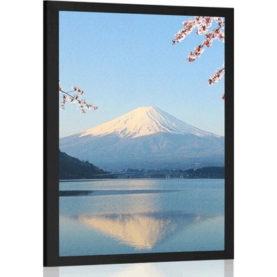 Plagát výhľad z jazera na Fuji