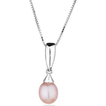 Image 1 of Swan Сребърно колие със сладководна розова перла CAA041P Swan