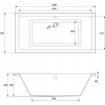 CERSANIT INTRO 150 x 75 cm S301-066