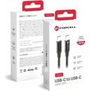 Forcell C391 nabíjací USB-C > USB-C QC4.0 5A/20V PD100W E-mark/ 4K/ Thunderbolt/ 20Gbit/s, 1m, černý