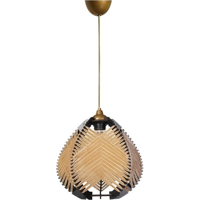 Opviq Черно и бежово висящо осветително тяло с текстилен абажур ø 25 cm - Opviq lights (687HMY1452)