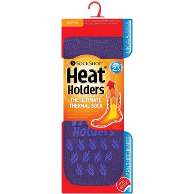 Heat Holders dámske termo ponožky SLIPPER protišmykové Modrá