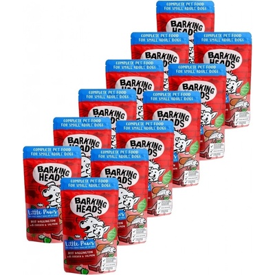 Barking Heads Little Paws Beef Chicken Salmon 12 x 150 g