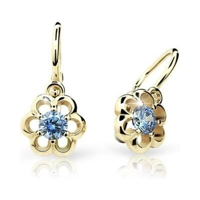 Cutie Jewellery náušnice C1947Z Arctic blue žlté zlato