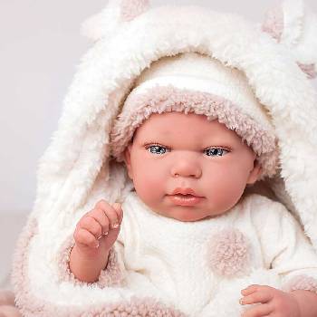 Arias Кукла-бебе Анна с плюшено одеяло и аксесоари, реално тегло - 40 см (ari98053)