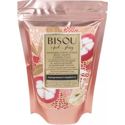 Bisou korekčný a trblietavý kávový peeling 200 g
