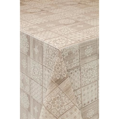 Obrus PVC 6743030, metráž, 20 m x 140 cm, ornamenty hnedé, IMPOL TRADE