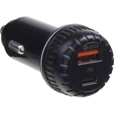 34676 Autoadaptér USB/USB-C 12/24V PD/QC3.0