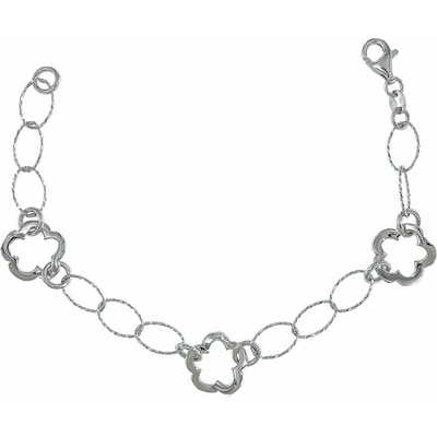 Infinitysilver stříbrný náramek s kytičkami 22147119