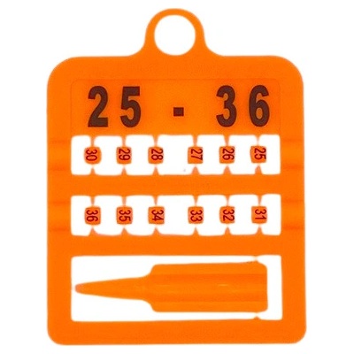E-Z Split Ring Kroužky číselné, 3 mm/ oranžové 25-36