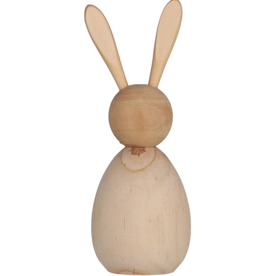 Textilomanie Drevený zajko BUNNY DAISY 17,5 cm prírodný