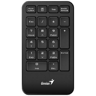 Genius NumPad 1000 numerická bezdrátová 2,4GHz mini receiver USB černá; 31320003400