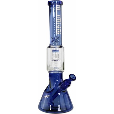 BLAZE Ice bong ICE s FIRE Drum Perkolátorom 40 cm Modrá