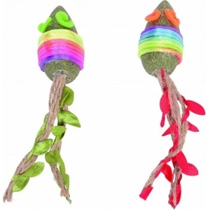 Mpets Cat Toy Mouse with Catnip - Играчка за котка Цветни Мишки с дълги опашки с котешка трева - 13 x 3 x 3 см, Белгия - 20640099