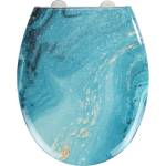WENKO 23571100-WC тоалетно седало 300/350 кг WC-седалка 44, 5x37 см пъстроцветна/сребриста (WE0660)