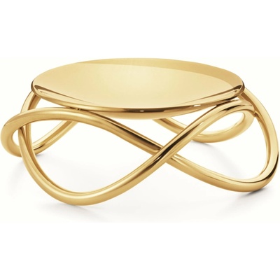 Georg Jensen Pozlacený svícen Glow, zlatá barva, kov