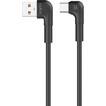 Maxlife MXUC-09 datový USB / USB-C se zahnutými konektory 2m černý