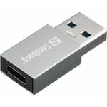 Sandberg Преходник Sandberg 136-46, от USB-A(м) към USB-C(ж), сив (136-46)