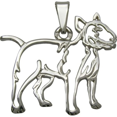 Stříbrné tlapky Bull Terrier 3 stříbrný přívěšek 378