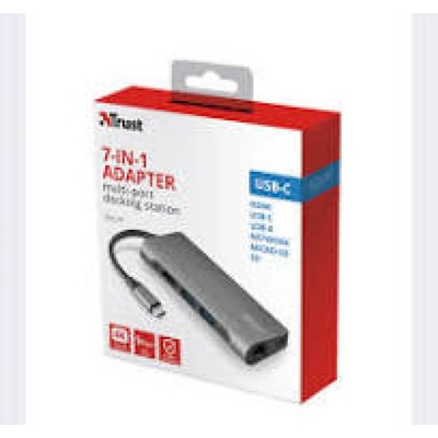 Trust Адаптер с множество портове Trust Dalyx 7-in-1 23331, USB-C