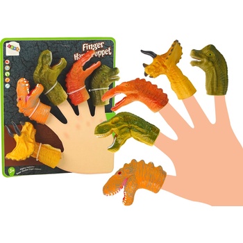 mamido Bábky na Prsty Dinosaury Zvieratá 5 Ks.