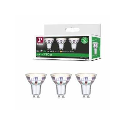 LED light source 3x GU10 ECO LINE 2.5W 450lm 3000K 230V silver/glass
