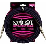 Ernie Ball Braided Straight Straight Inst Cable Purple Black 5, 5 m Директен - Директен Инструментален кабел (P06395)