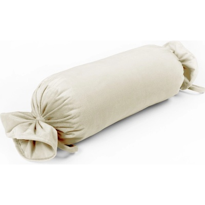 Biante Zamatový vankúš valec bonbon Velvet Prémium SVP-003 Smotanový 15x40