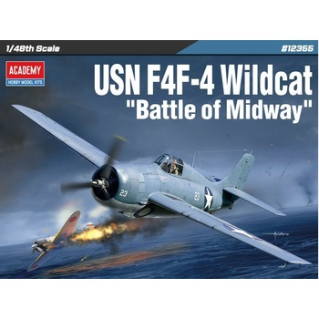 Academy Grumman F4F-4 Wildcat US NAVY Battle of Midway 1:48