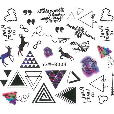 Vodolepky na nechty Geometrické YZW B034