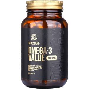 Grassberg Omega-3 Value 1000 mg [60 Гел капсули]