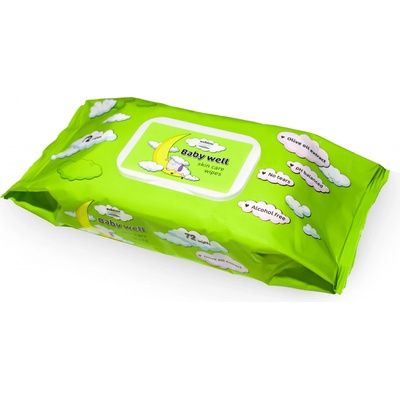 Well Done Baby Well vlhčené ubrousky s aloe vera 72 ks