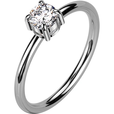 Mabell Dámský prsten z chirurgické oceli APRILE CZ221R M8131S 5C45