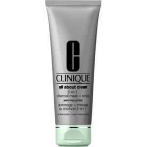 Clinique All About Clean 2-In-1 Charcoal Mask + Scrub почистваща маска за лице за жени 100 мл