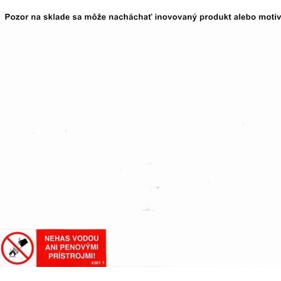 Piktogram Nehas vodou ani penovými prístrojmi! 3,2x8,5