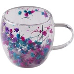 CupHup Стъклена термо чаша CupHup Passion Flower, Двойно дъно, Jade Vine (02-17)