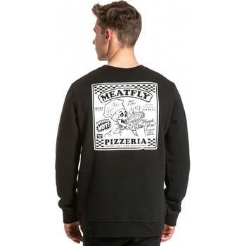 Meatfly mikina Pizza Crewneck Black