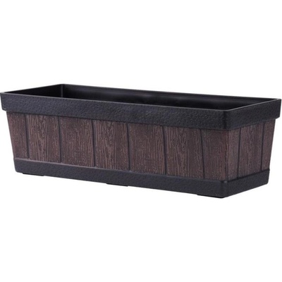 Strend Pro Květináč teak efekt dřeva 15x47x17cm Strend Pro Woodeff