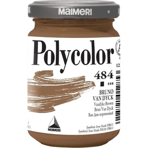 Maimeri Vynil Polycolor АКРИЛНА боя Vandyke Brown 484 140 ml 1 бр (M1220484)