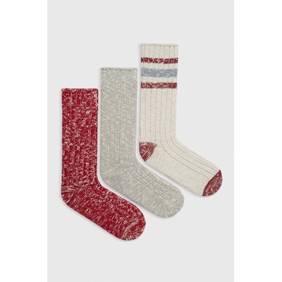 Abercrombie & Fitch Чорапи Abercrombie & Fitch (3 броя) в червено (KI112.3078.500)