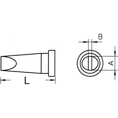 Weller LT-A spájkovací hrot dlátová forma, rovná Veľkosť hrotov 1.6 mm Obsah 1 ks