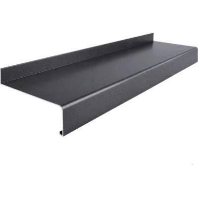 Parapet venkovní r.š.167mm - pozink Lakovaný RAL 7024 šedá grafit s folií dl.2m
