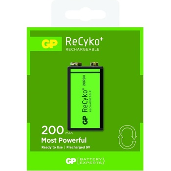 GP Batteries Акумулаторна Батерия GP R22 8.4V 200mAh RECYKO 20R8HN-GB1 NiMH 1бр. в опаковка GP (GP-BR-20R8HN-GB1)