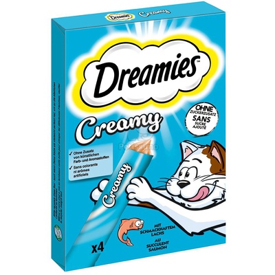 Dreamies Creamy лакомство за котки - сьомга 4 x 10 г
