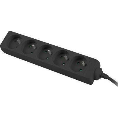 Lanberg Power strip Lanberg 5x, w/3m cable, Black (PS0-05E-0300-BK)