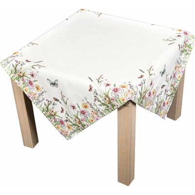 Forbyt ubrus CYH6179 TISK louka směs kvítí bílá čtverec 85x85cm